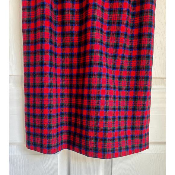 Vintage Pendleton Red and Blue Authentic Macduff Tartan Pencil Skirt Size Small - Picture 3 of 6